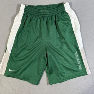 Nike USC Upstate Spartans Basketball Shorts Green‎ White Size Large Athletic Men